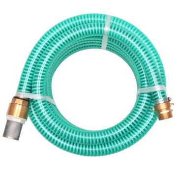 vidaXL Zuigslang met messing koppelingen 4 m 25 mm groen, Verzenden, Nieuw