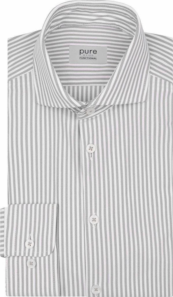 Pure Shirt Streep Beige maat 41 Heren, Kleding | Heren, Overhemden, Beige, Nieuw, Verzenden
