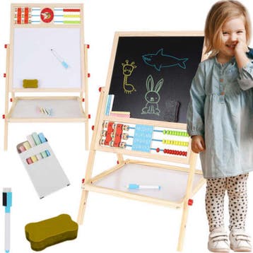 Kruzzel Dubbelzijdig Houten Educatief Bord - Ideaal voor..., Ophalen of Verzenden, Nieuw
