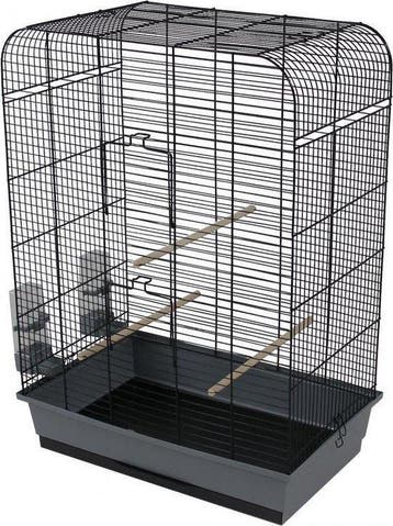 Duvo+ Nina Vogelkooi Grijs/Zwart 54x34x75 cm, Ophalen of Verzenden, Nieuw, Metaal, Vogelkooi