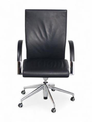 Ahrend 350 bureaustoel, zwart leder, Huis en Inrichting, Bureaustoelen, Ophalen of Verzenden, Nieuw
