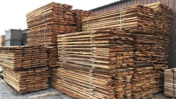 Prijsknaller!!  Douglas Schaaldelen, lengte  325cm / 370cm, Doe-het-zelf en Verbouw, Hout en Planken, Minder dan 25 mm, Nieuw