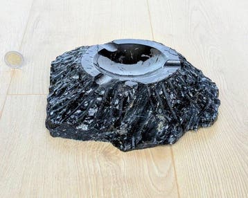 Asbak - Grand Cendrier Sculpture Brutaliste en Anthracite