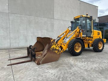 Veiling: Wiellader JCB 411 Diesel 1996, Ophalen, Wiellader of Shovel