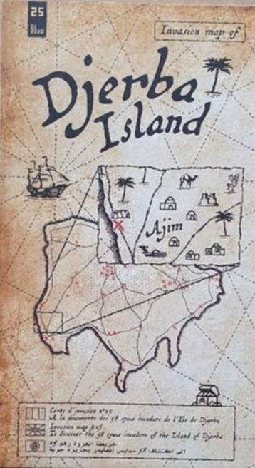 Space Invader (1969) - Invasion Map Of Djerba Island # 25