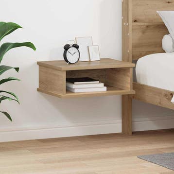 vidaXL Nachtkastje Artisan Eiken 40 x 31 x 15 cm Bewerkt, Minder dan 45 cm, Verzenden, Nieuw, Minder dan 55 cm