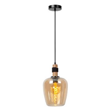 Amberkleurige hanglamp retro, Ilona, Nieuw, Ophalen of Verzenden, Glas, 75 cm of meer