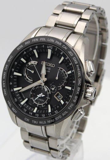 Seiko - Astron GPS Solar Dual-Time Black Dial - SBXB051