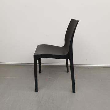 Roma binnen / buitenstoel - kunststof zwart (alleen per set), Ophalen of Verzenden, Nieuw