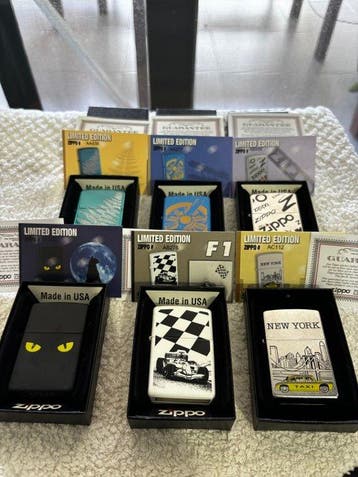 Zippo - Lote de 6 Zippo Limited Edition Numerados - Cajas, Verzamelen, Nieuw