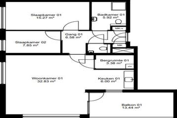Appartement Geallieerdenstraat in Sittard, Sittard, Via bemiddelaar, Limburg, Appartement