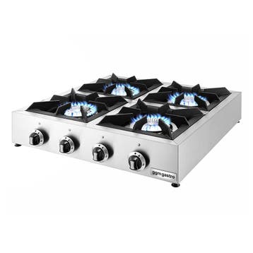 GGM Gastro | Gasfornuis tafelmodel - 800x700mm - 20,0 kW - 4, Verzenden