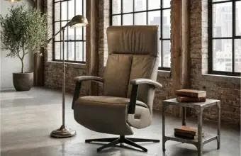 Leren relaxfauteuil met hartbalans, Ophalen of Verzenden, Nieuw, Leer