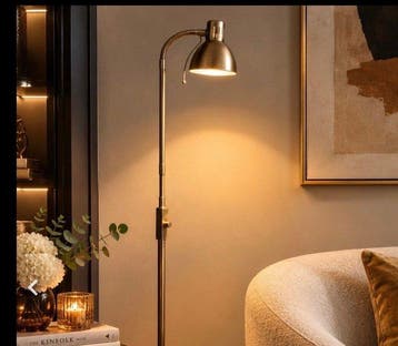 Vloerlamp om te lezen - Dimbare Halogeen vloerlamp - Brons -