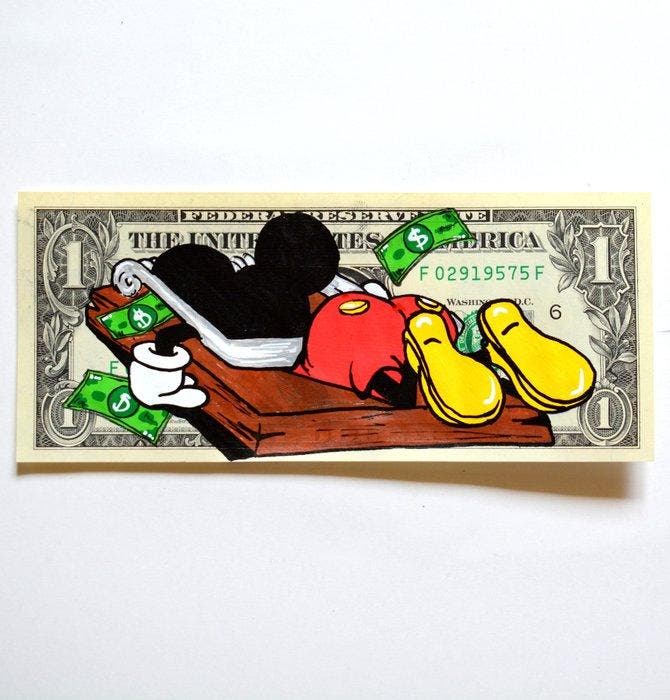 BASM - Money trap, Antiek en Kunst, Kunst | Schilderijen | Modern