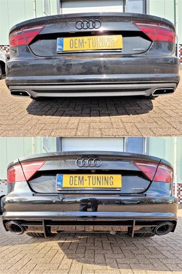 Diffuser voor A7 S7 | RS7-Style | 14 – 18 | S-Line |, Nieuw, Achter, Bumper, Audi