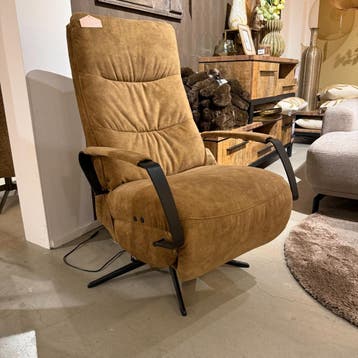 Relaxfauteuil Vicio - Stof Geel - Pronto Wonen, Nieuw, 75 tot 100 cm, Ophalen of Verzenden, Modern