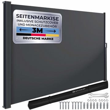 KESSER® Zijzonwering uitschuifbaar zonnescherm 300x180 ondoo, Verzenden, Zo goed als nieuw
