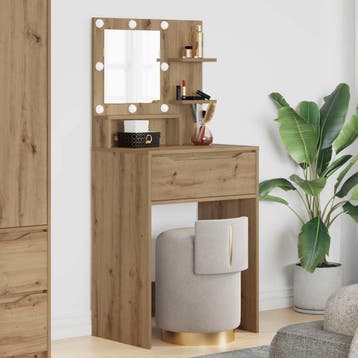vidaXL Slaapkamer Kaptafels Artisan Eiken 80 x 39,6 x 135 cm, Verzenden, Nieuw