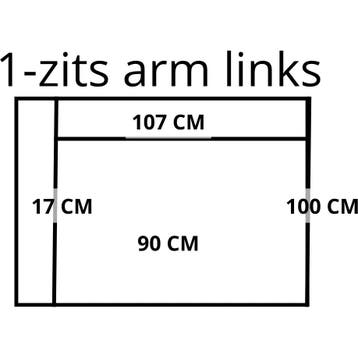 Leren elementenbank Match - element 1 zits (90) arm links, Industrieel, Modern, Scandinavisch, Nieuw, Ophalen of Verzenden, Rechte bank