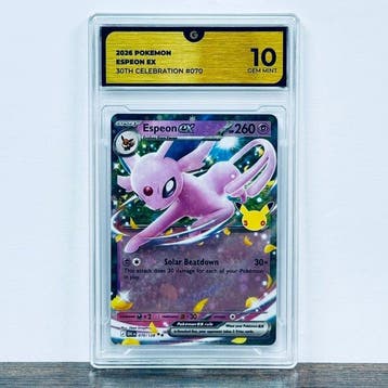 Pokémon Graded card - Espeon ex 070- 30th Anniversary –, Nieuw