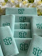 Twaalf servetten voor de lunch met handgeborduurde, Antiek en Kunst