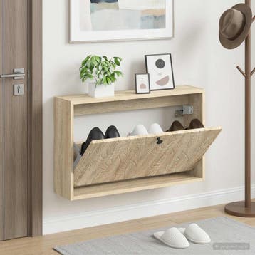 vidaXL Wandgemonteerde Schoenkast DELFT 71 x 17 x 43 cm, Verzenden, Nieuw