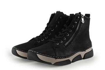 Rieker Veterboots in maat 42 Zwart, Verzenden, Zwart, Overige typen, Zo goed als nieuw