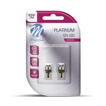 M-Tech LED W5W 12V 2W - Platinum - Canbus - 4x Osram Le..., Verzenden, Nieuw