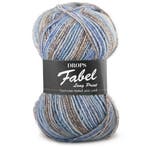 DROPS Fabel Long Print - 604 ocean view - Wol Garen, Ophalen of Verzenden, Nieuw