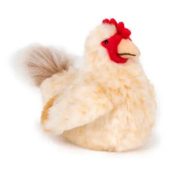 Semo kip knuffel - lichtbruin pluche - 23 cm - boerderij, Verzenden, Nieuw