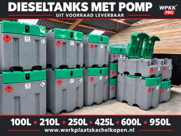 Dieseltank met pomp 100 tot 950 liter Eigen voorraad, Verzenden