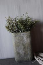 Stenen vierkante hoge pot Antony 22 cm, Huis en Inrichting, Woonaccessoires | Vazen, Ophalen of Verzenden, Nieuw