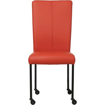 Leren eetkamerstoel Deal - Toledo Siegelstein (rood) -, Nieuw, Leer, Ophalen of Verzenden, Modern