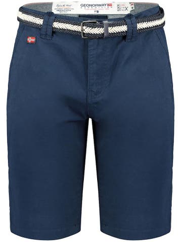Geographical Norway Chino Bermuda Pablito Navy, Kleding | Heren, Broeken en Pantalons, Verzenden, Nieuw, Blauw