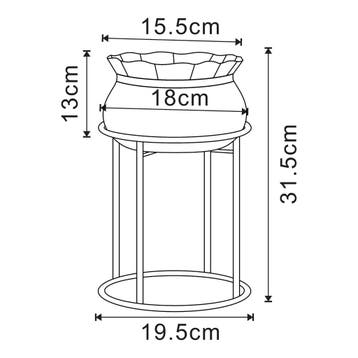 Plantenstandaard Assen 31,5x19,5 cm groen [en.casa], Verzenden, Nieuw