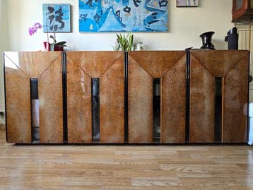 Fama - Credenza - Wortelnotenhout - Buffet van nootburlhout.