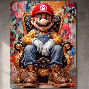FRIDA (1982) - Super Mario Bros in Louis Vuitton | Tela XXL, Nieuw
