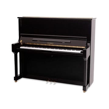 Feurich 133 - Concert PE messing piano, Nieuw, Zwart, Piano