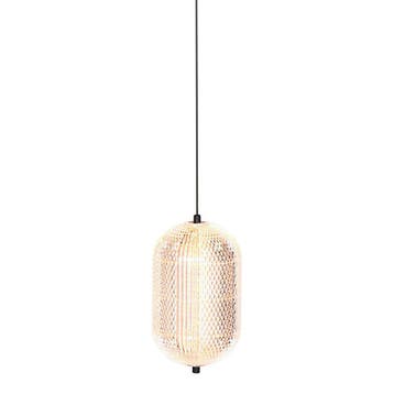 2dekans | Hanglamp Geripu Ø15cm amberkleurig - hoogtes, Ophalen of Verzenden, Zo goed als nieuw