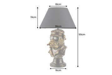 Tafellamp BULLDOG 55 cm brons met zwarte kap - 48005, Ophalen of Verzenden, Nieuw