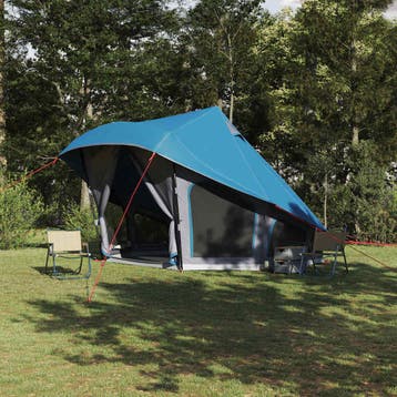 vidaXL Tipi Tent met dak met opslag Blauw 508 x 470 x 300 cm, Verzenden, Nieuw, Tot en met 2
