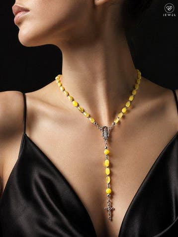 Statement Baltic Amber Rozenkrans – Natuurlijke gouden amber