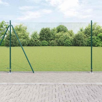vidaXL gelast draadhek met betonnen voetstuk 25 x 1,4 m, Verzenden, Nieuw, IJzer