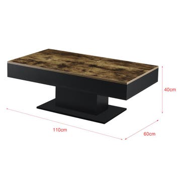 Salontafel Lünen met opbergruimte 110x60x40 cm zwart en hout, Verzenden, Nieuw