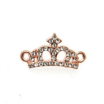 2x Schitterende kroon tussenzetsel met strass rose gold 2..., Ophalen of Verzenden, Nieuw, Tussenstuk of Tussenkraal