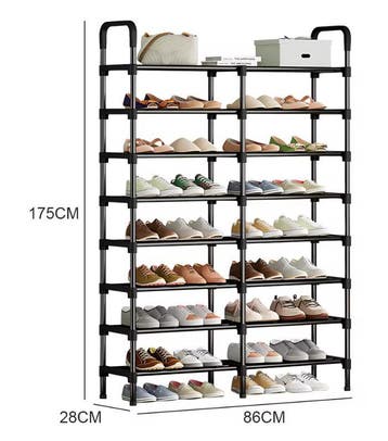 Schoenenrek 8 Lagen – Hoog Schoenenrek 86×28×140 cm, Huis en Inrichting, Kasten | Schoenenkasten, Verzenden, Nieuw