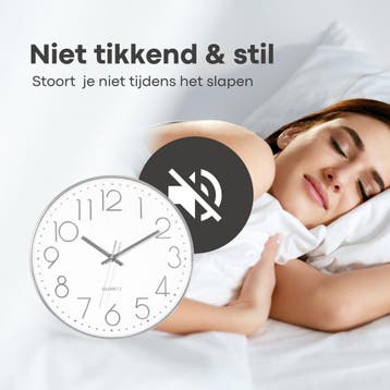 Tyme Wandklok Modern - Goed Leesbaar - Stille 30cm Klok -, Ophalen of Verzenden, Zo goed als nieuw