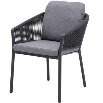 Joshua dining tuinstoel rope aluminium antraciet, Ophalen of Verzenden, Nieuw