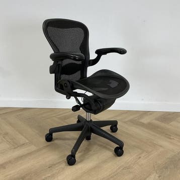 herman Miller Aeron, Antraciet, formaat A, Ophalen of Verzenden, Ergonomisch, Gebruikt, Bureaustoel